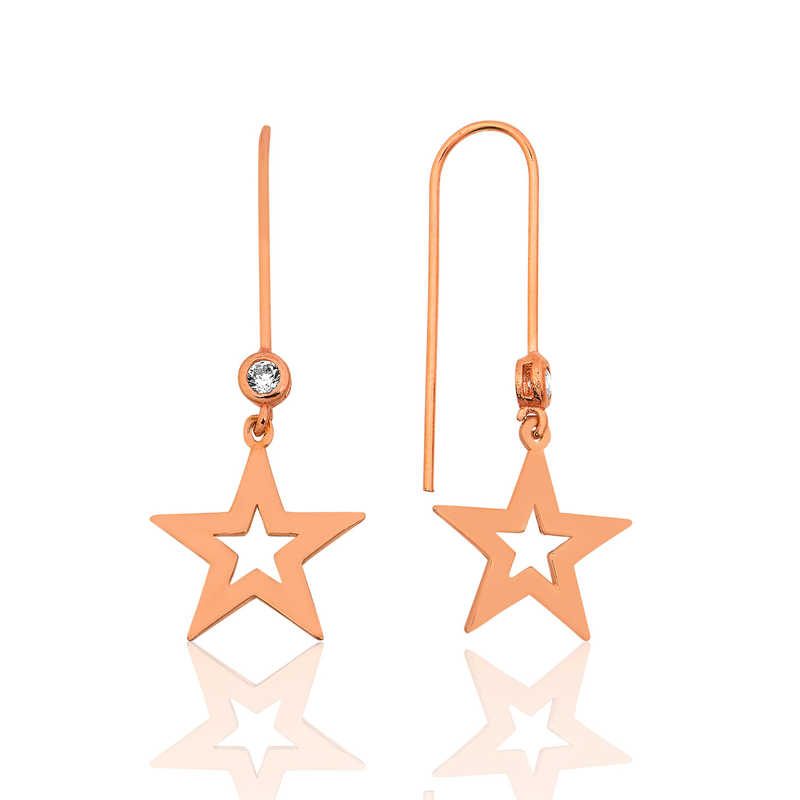 Silver Star Earrings