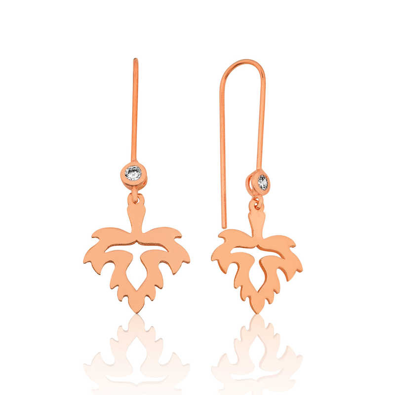 Silver Leaf Dangle Earrings