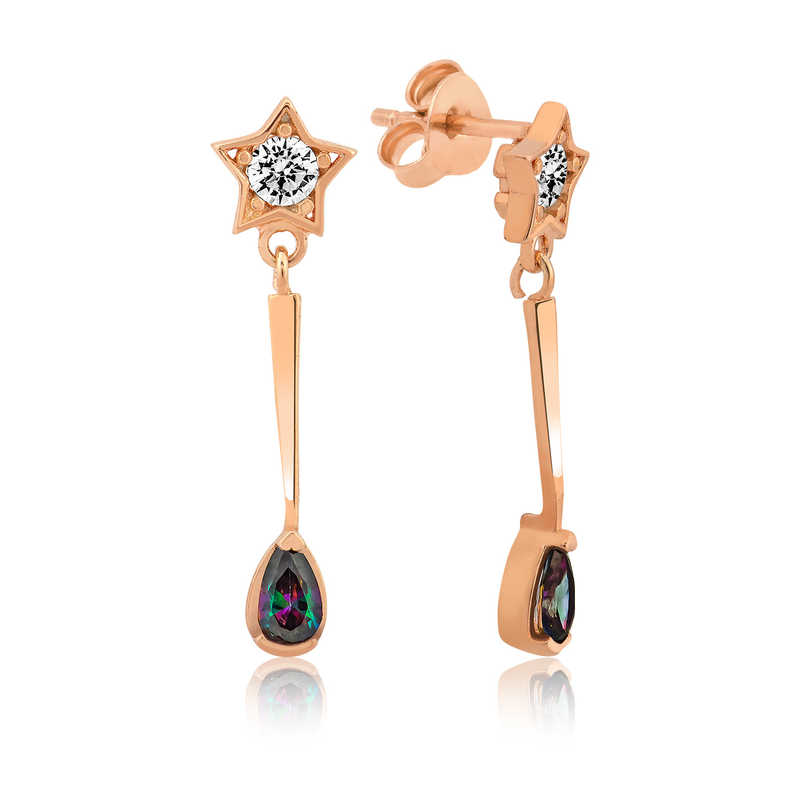 Silver Star Drop Women’s Earrings