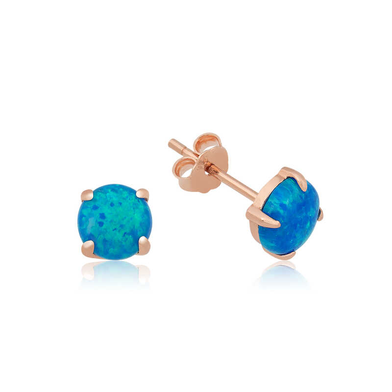 Silver Opal Stone Earrings