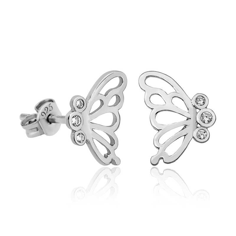 Silver Butterfly Women’s Earrings