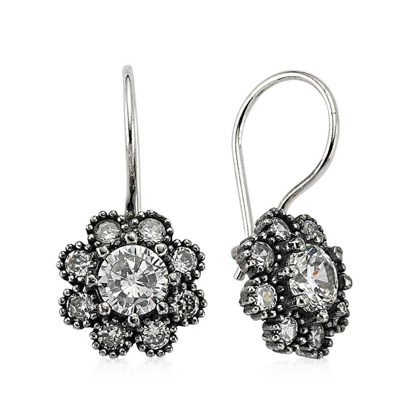 Silver Flower Earrings