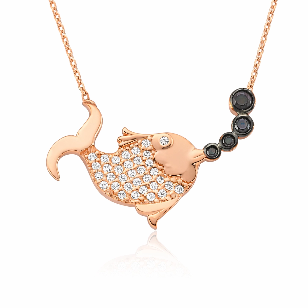 Silver Fish Necklace for Women