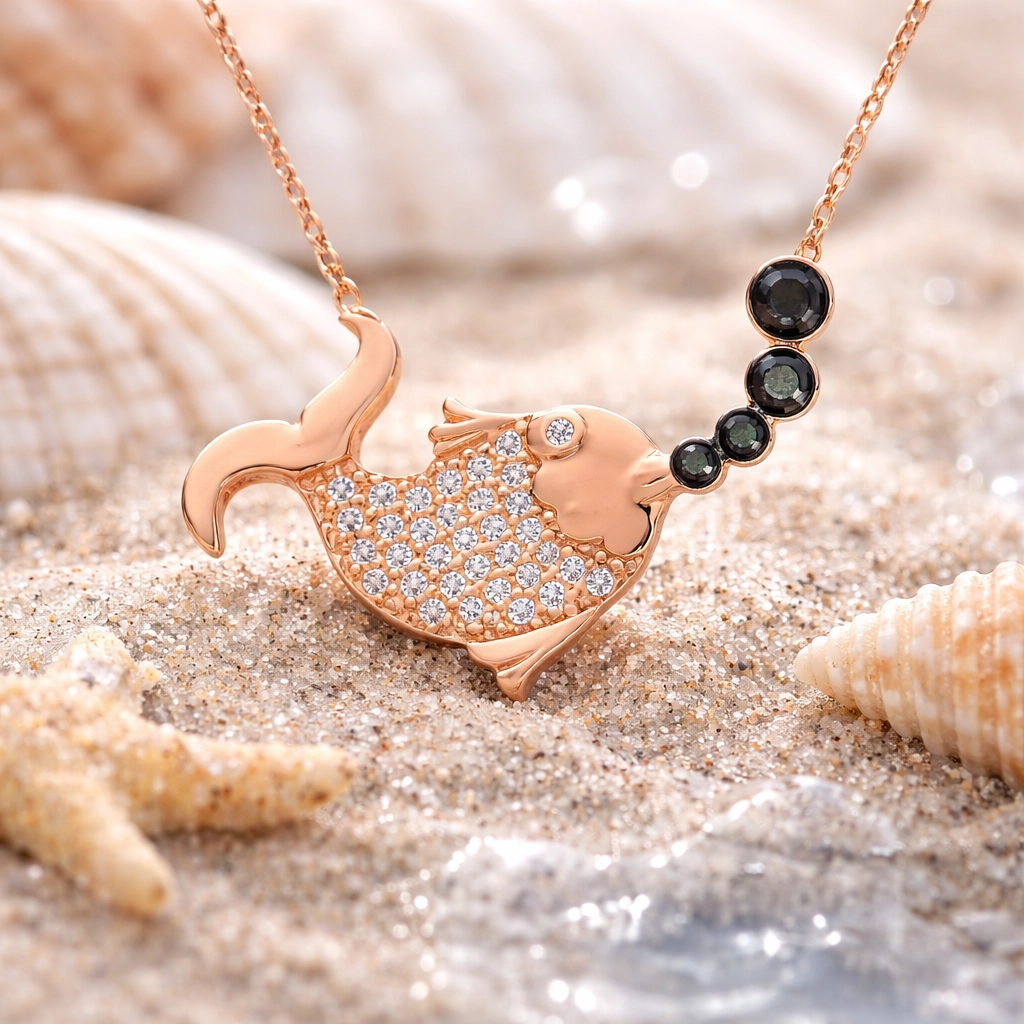 Silver Fish Necklace for Women
