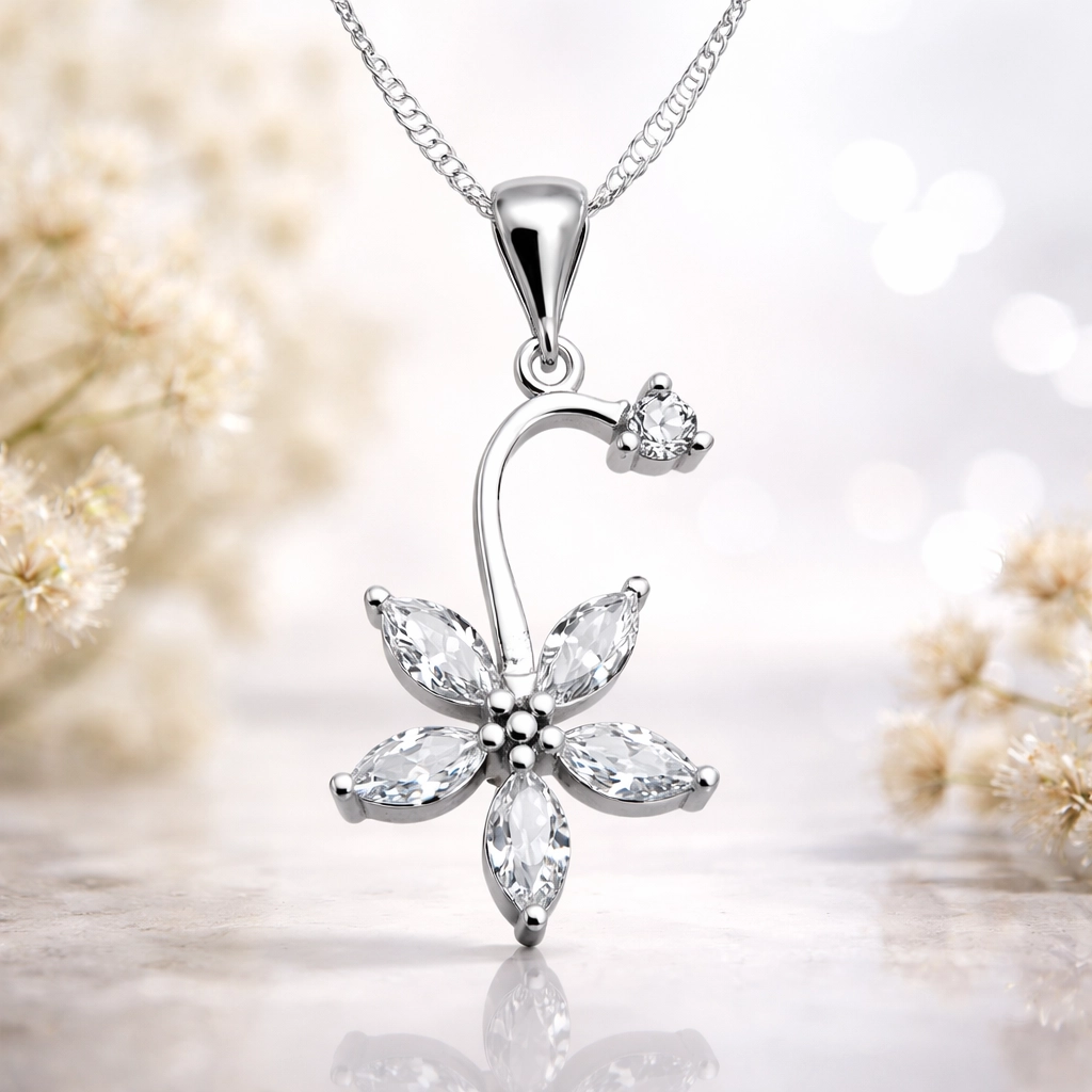 Silver Flower Women’s Necklace
