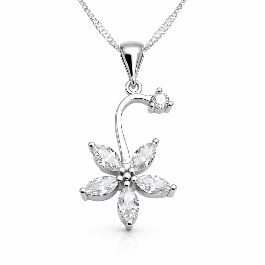 Silver Flower Women’s Necklace