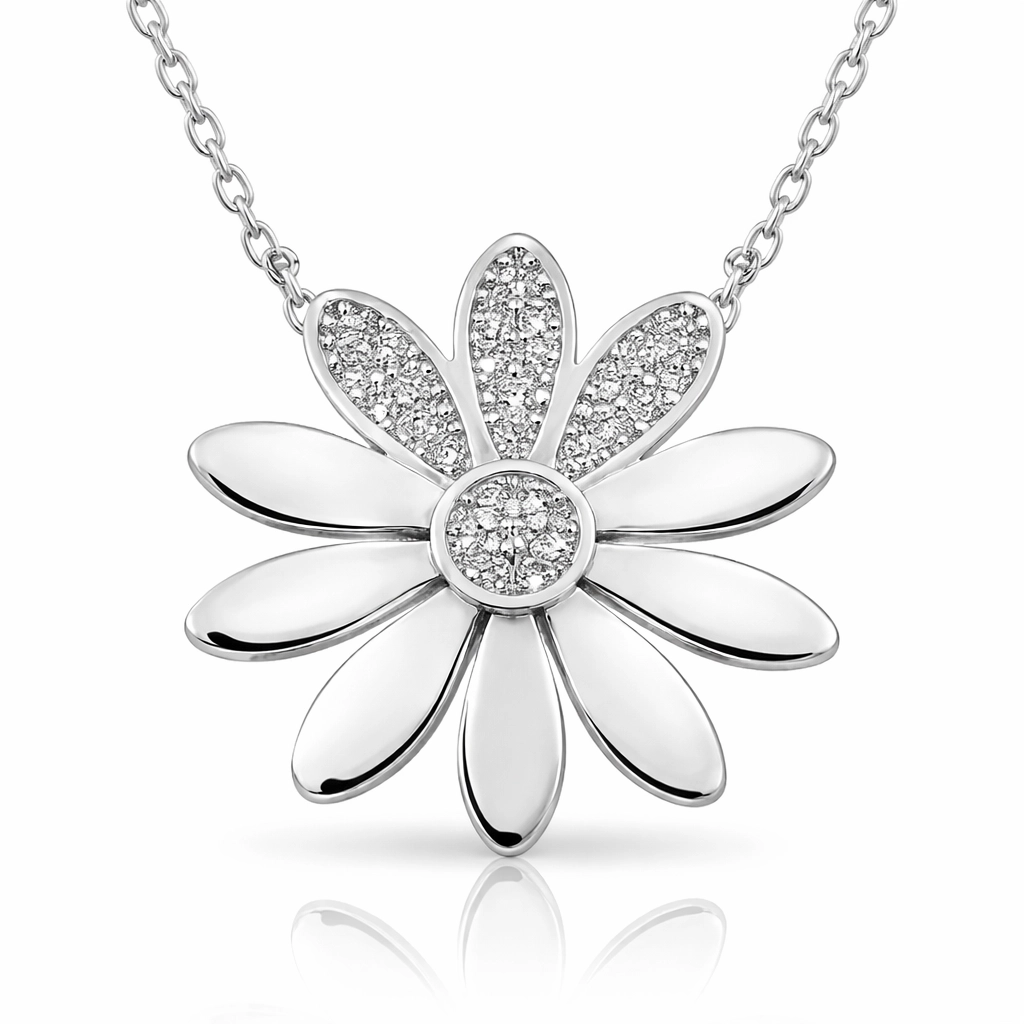 Silver Flower Women’s Necklace