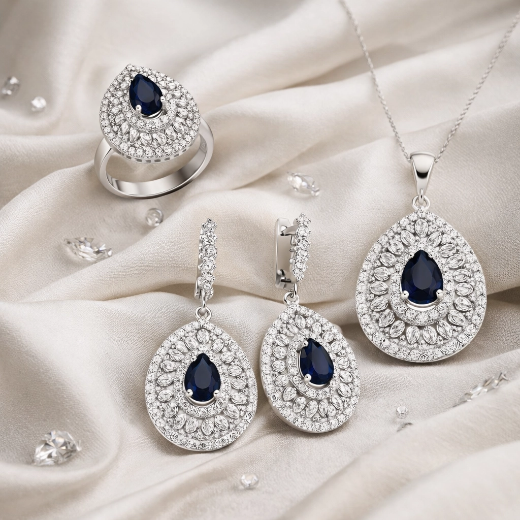 Silver Drop Patterned Women’s Set