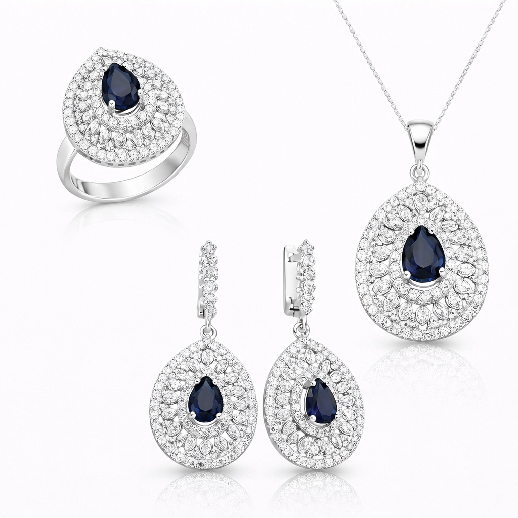 Silver Drop Patterned Women’s Set