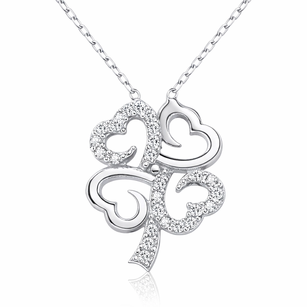 Silver Four Leaf Clover Women’s Necklace