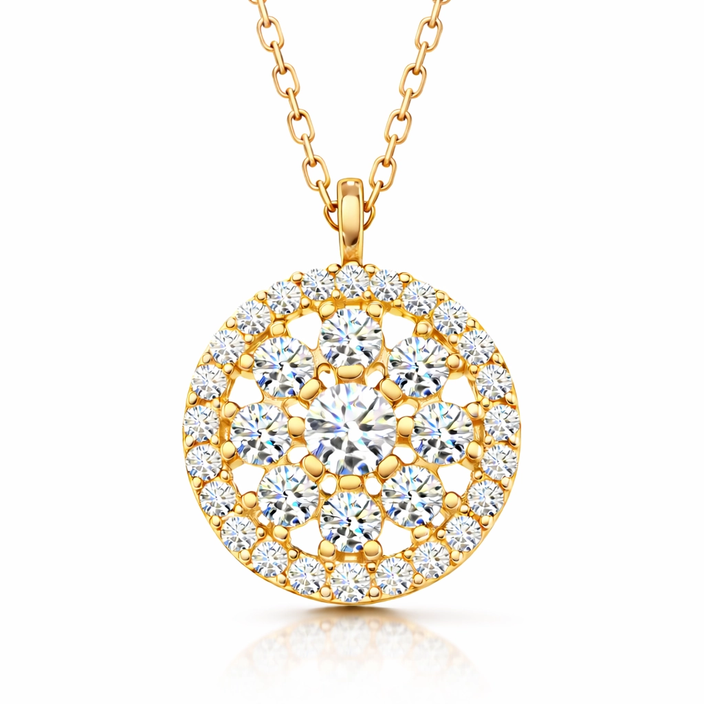 Silver Gold Flower Women’s Necklace