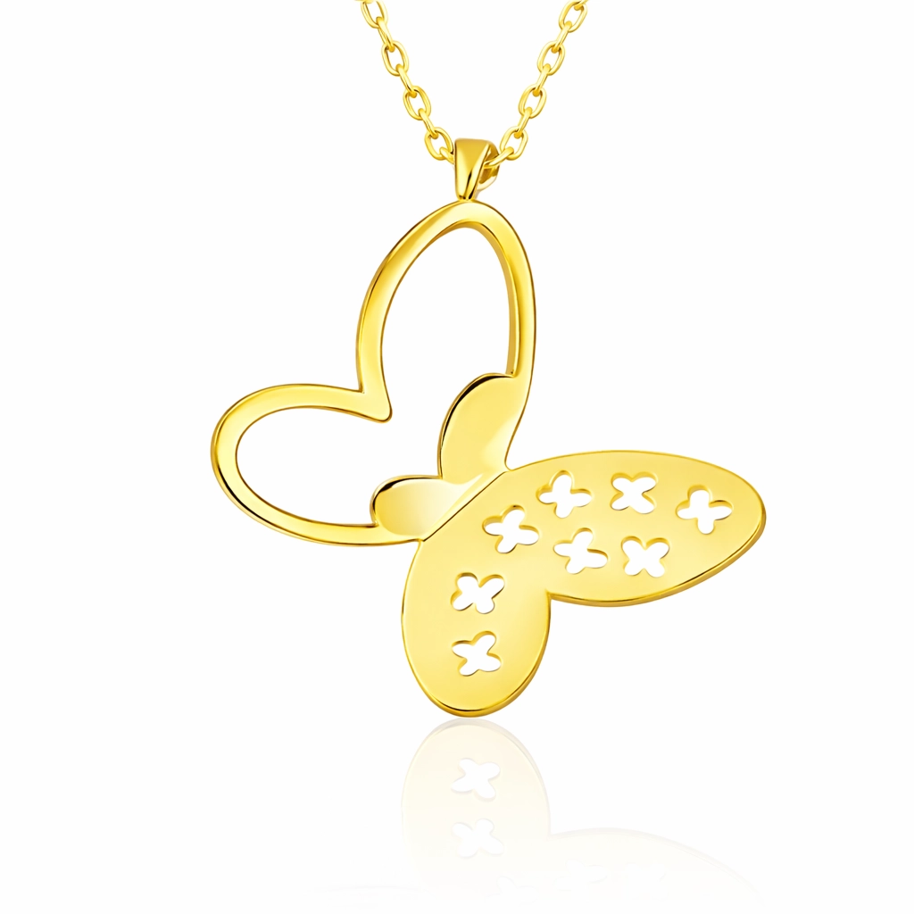 Silver Gold Butterfly Women’s Necklace