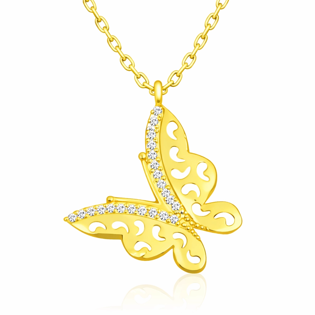 Silver Gold Butterfly Women’s Necklace