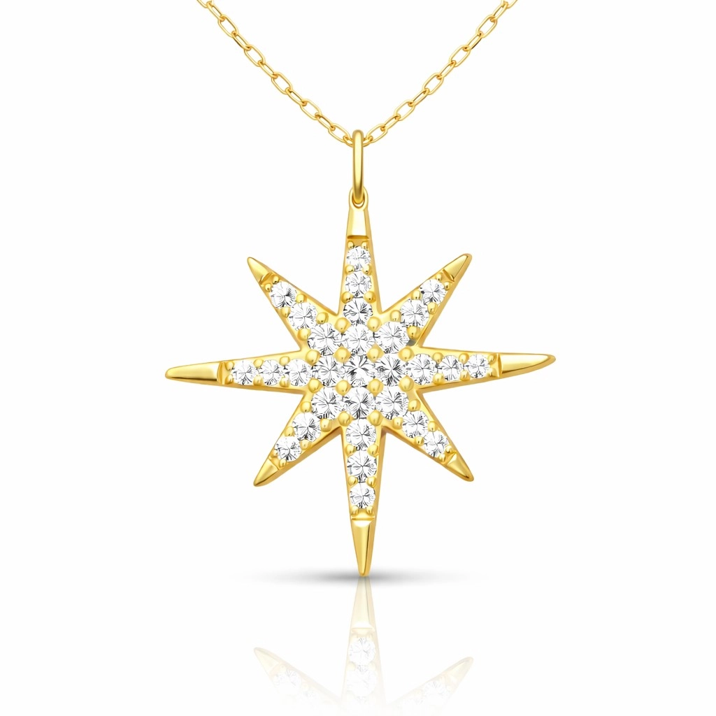 Silver Gold Polar Star Women's Necklace