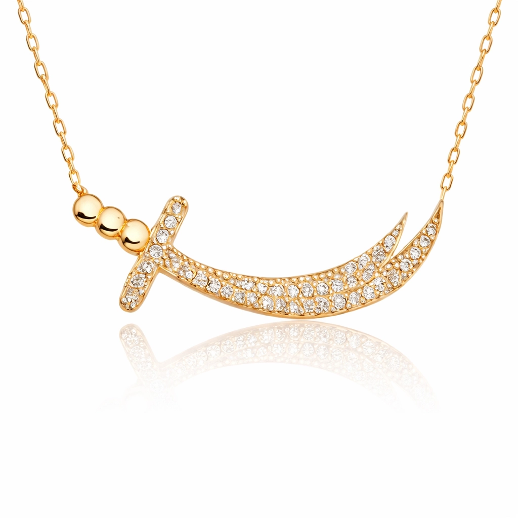 Silver Gold Zulfiqar Sword Women’s Necklace