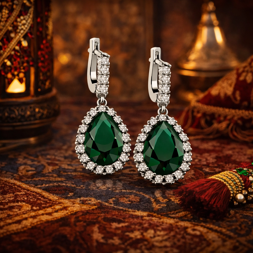 Gümüş Hürrem Sultan Bayan Küpe