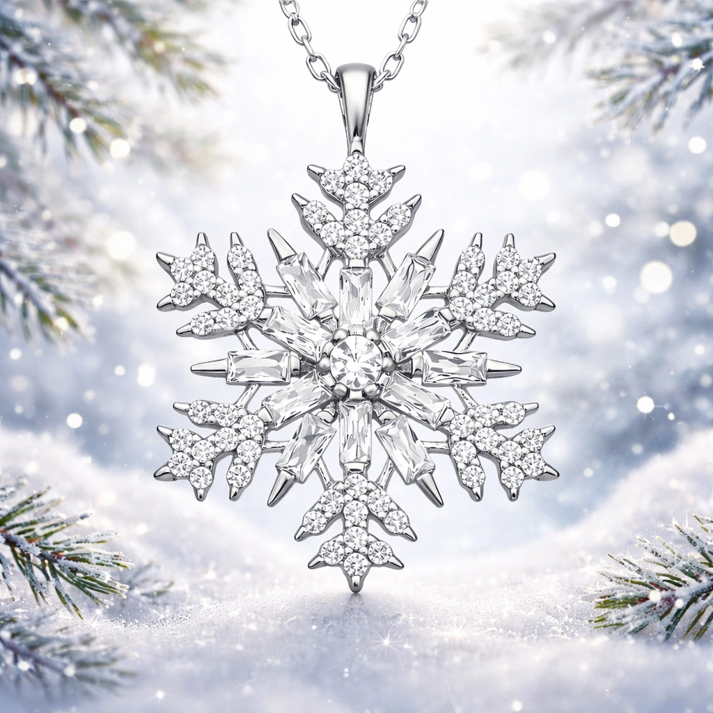 Silver Snowflake Necklace