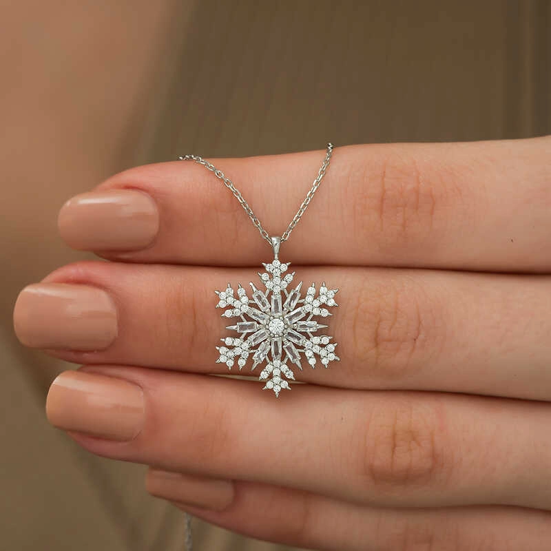 Silver Snowflake Necklace