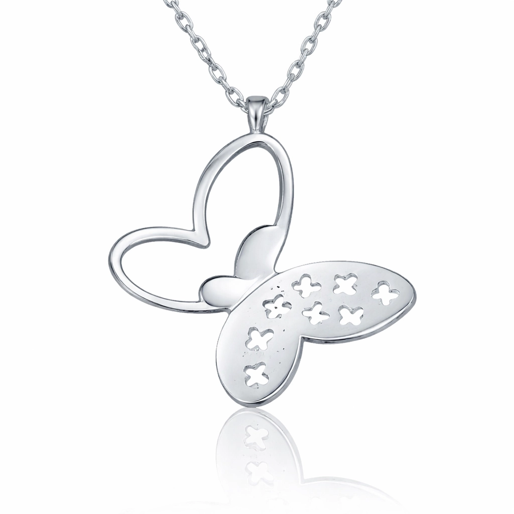 Silver Butterfly Women’s Necklace