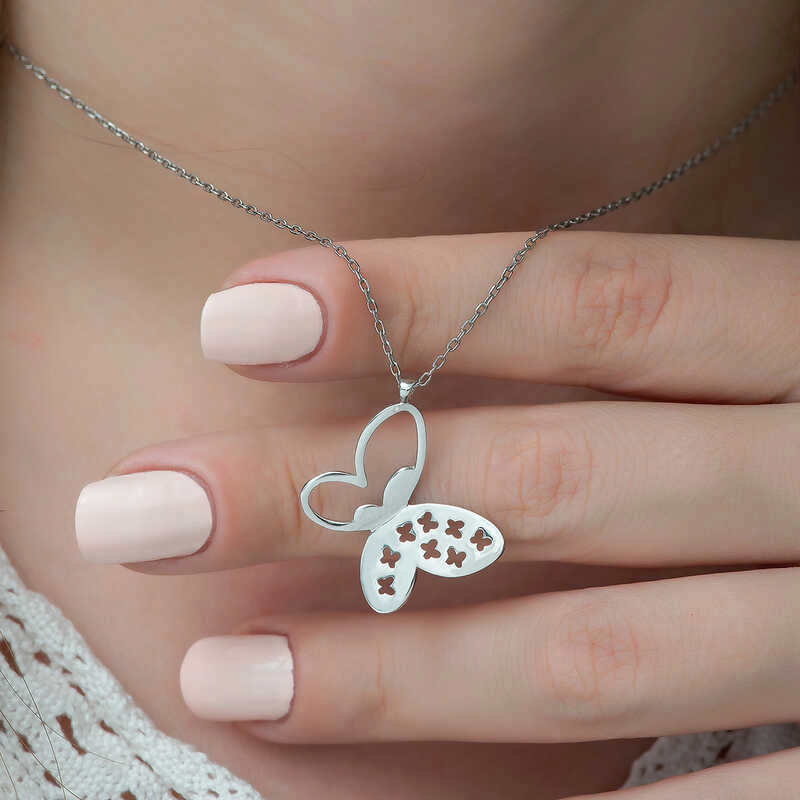 Silver Butterfly Women’s Necklace