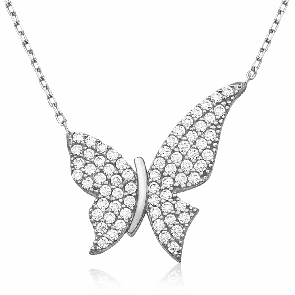 Silver Butterfly Women’s Necklace