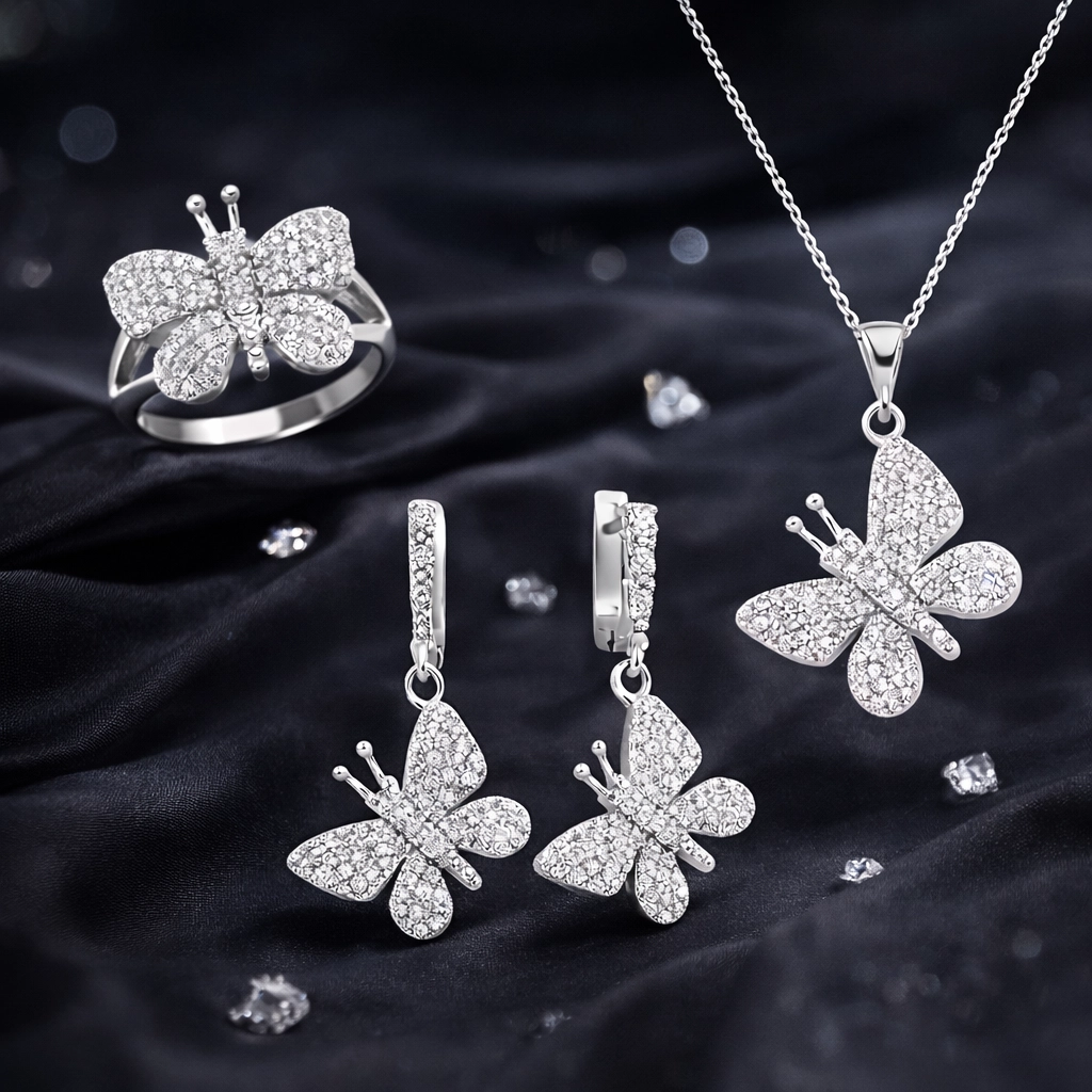Silver Butterfly Women’s Set