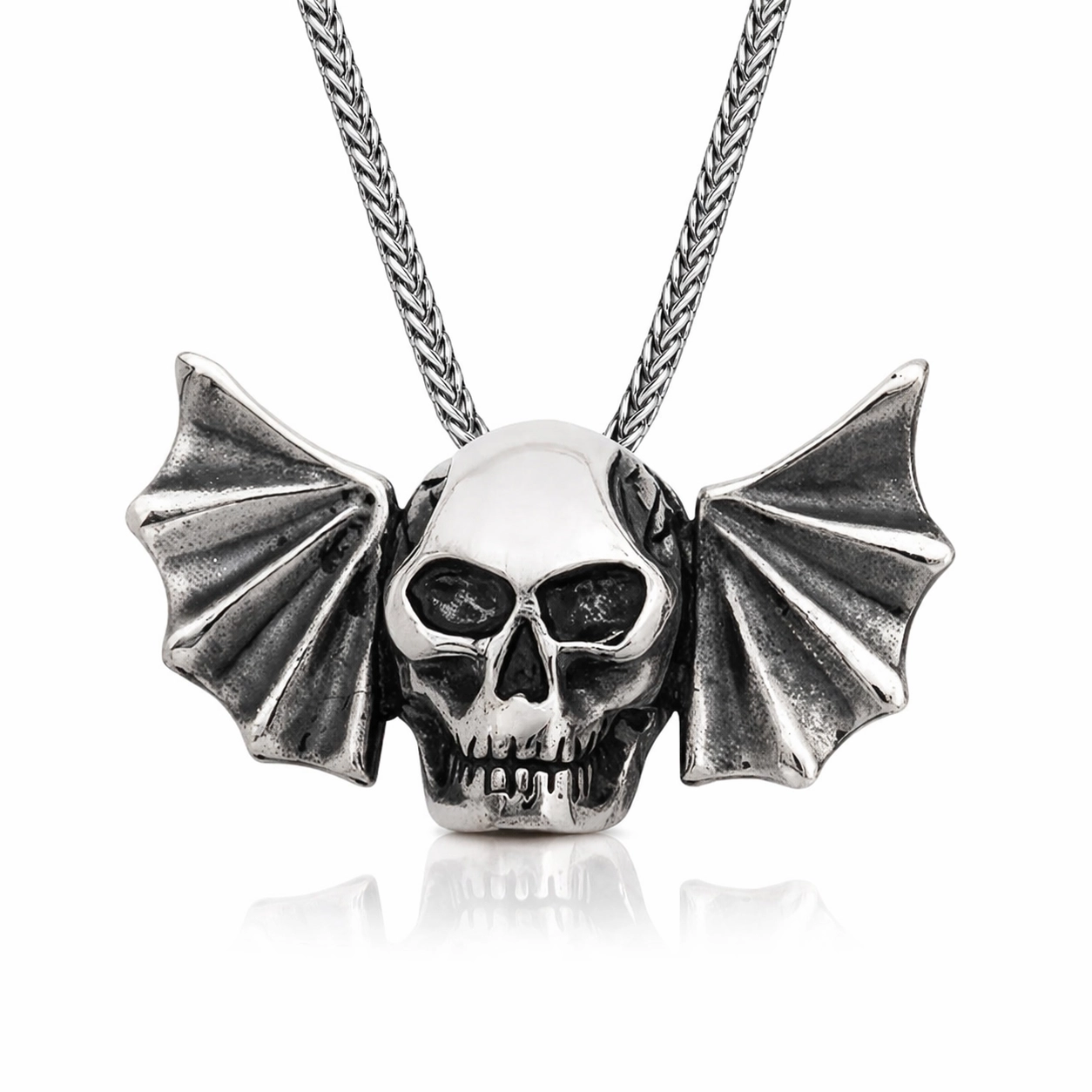 Silver Skull Men’s Necklace