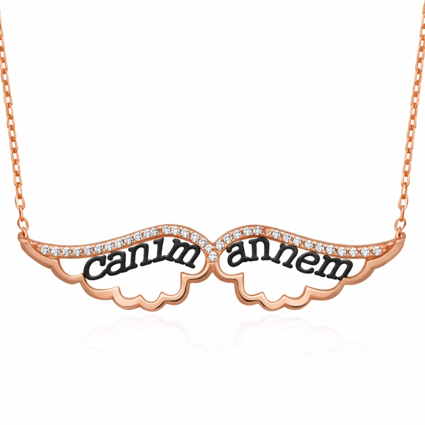Silver Angel My Dear Mother Necklace