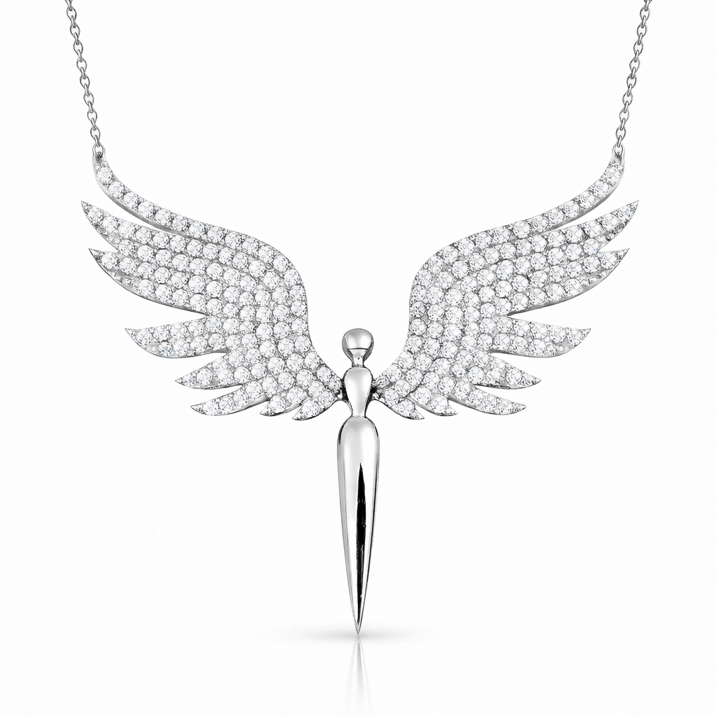 Silver Michael Angel Women’s Necklace