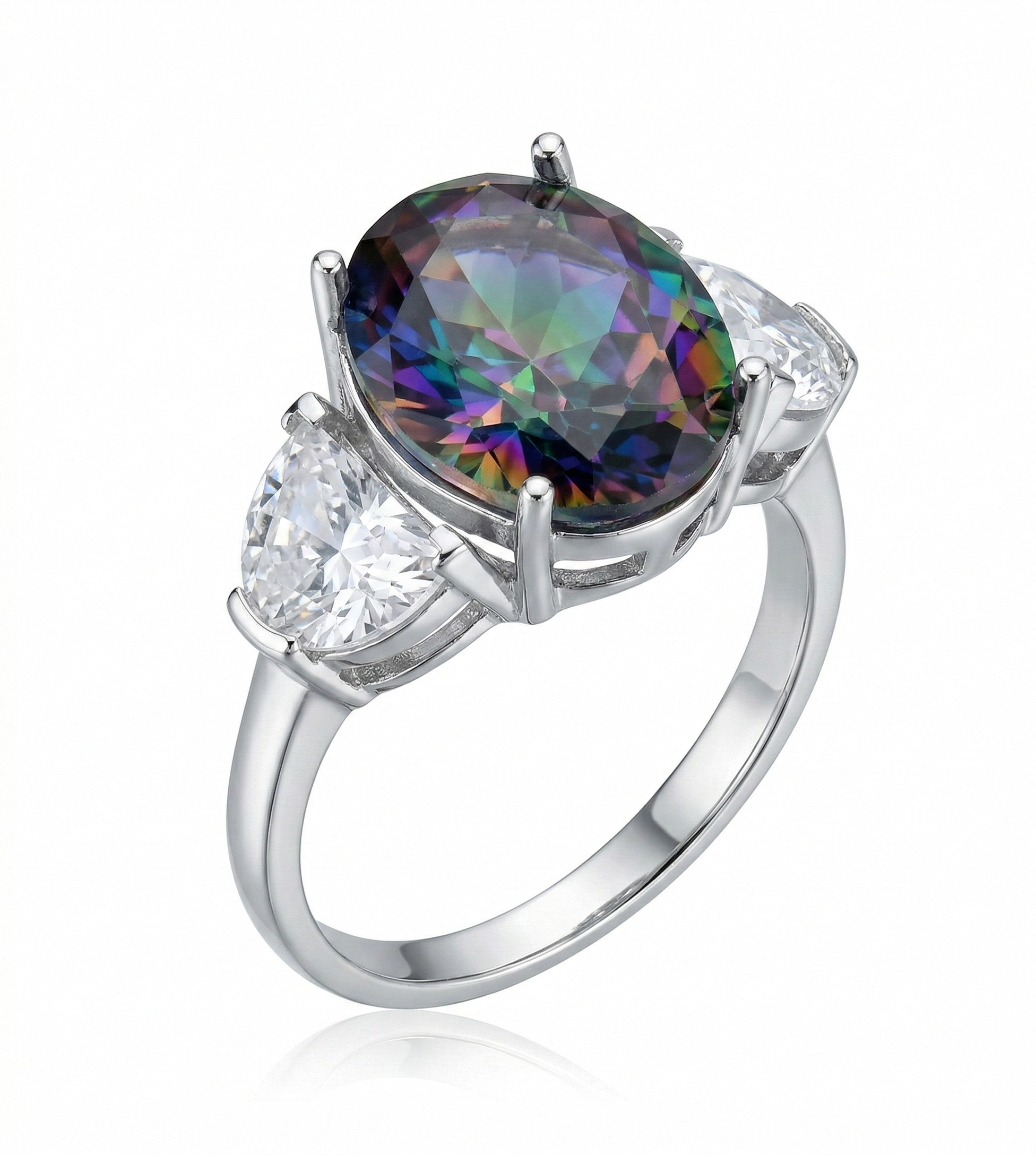 Silver Mistik Zircon Stone-set Women's Ring