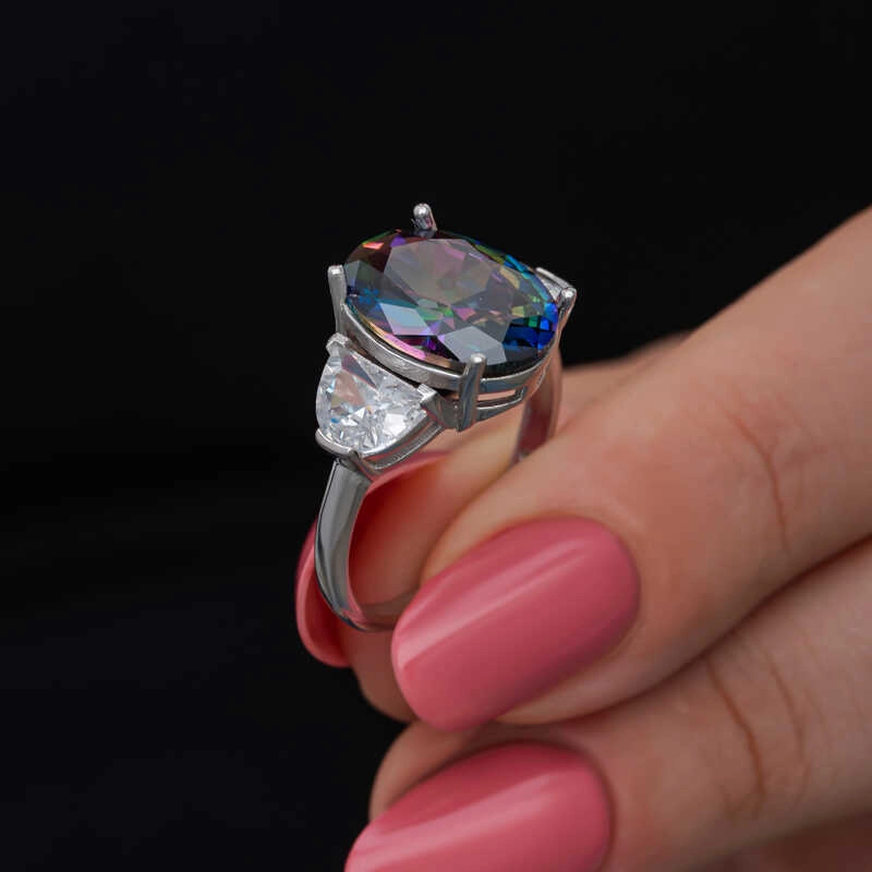 Silver Mystic Zircon Stone Women’s Ring