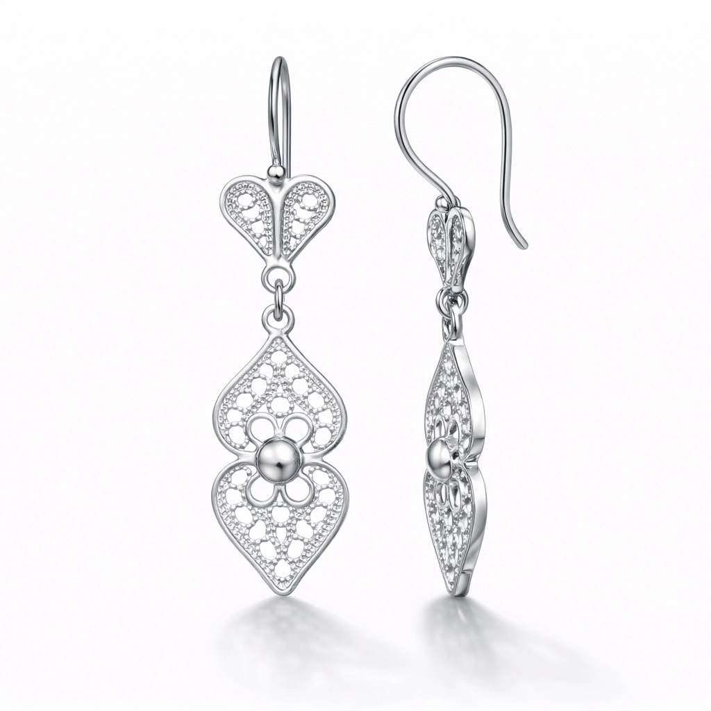 Silver 925 Filigree Earring