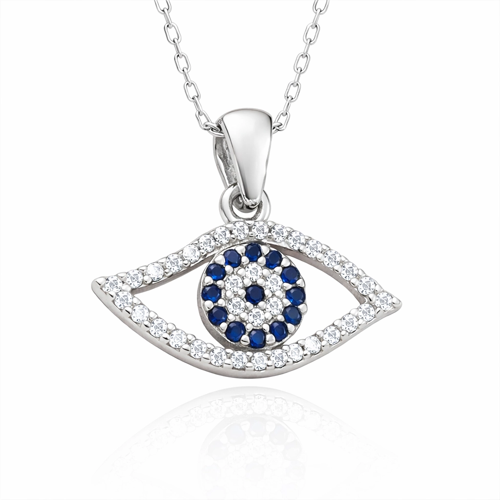 Silver Evil Eye Women's Necklace