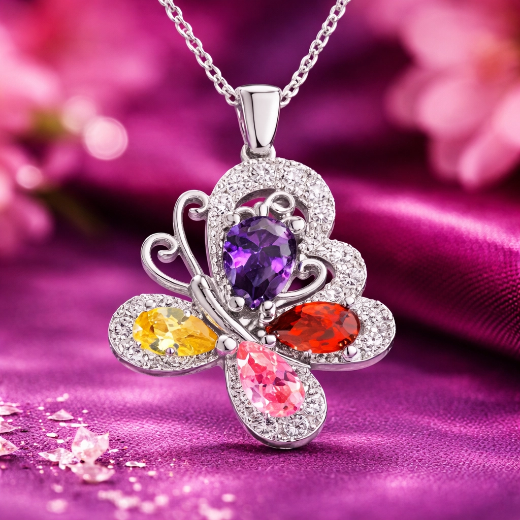 Silver Butterfly Women’s Necklace