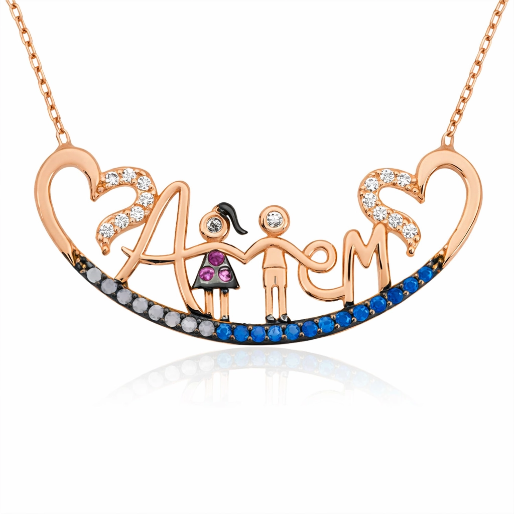 Silver Rose Mother Written Women’s Necklace