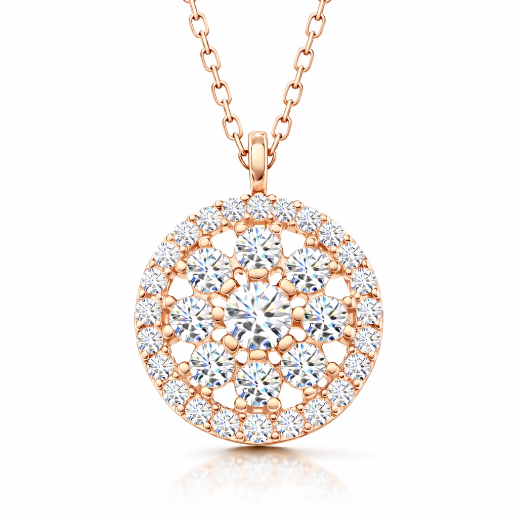 Silver Rose Flower Women’s Necklace