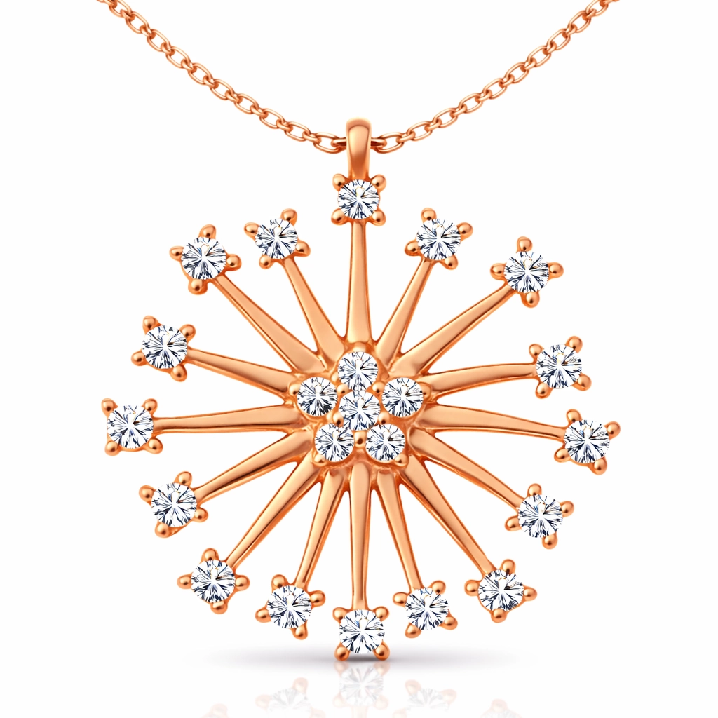 Silver Rose Flower Women’s Necklace