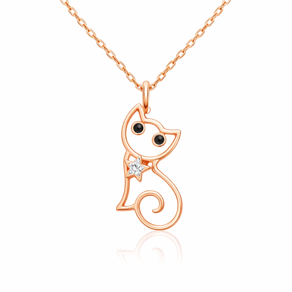 Silver Rose Catwoman Necklace