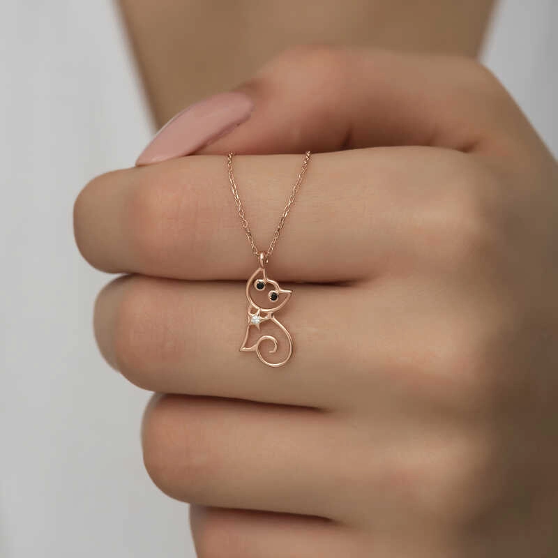 Silver Rose Catwoman Necklace
