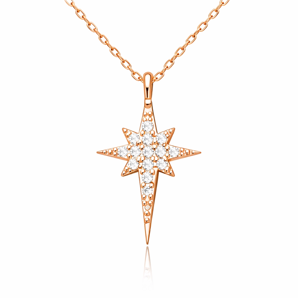 Silver Rose North Star Women’s Necklace