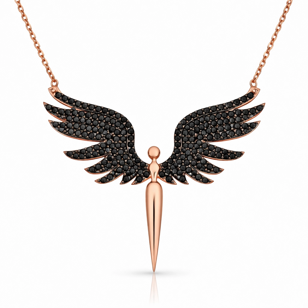Silver Black Michael Angel Women’s Necklace