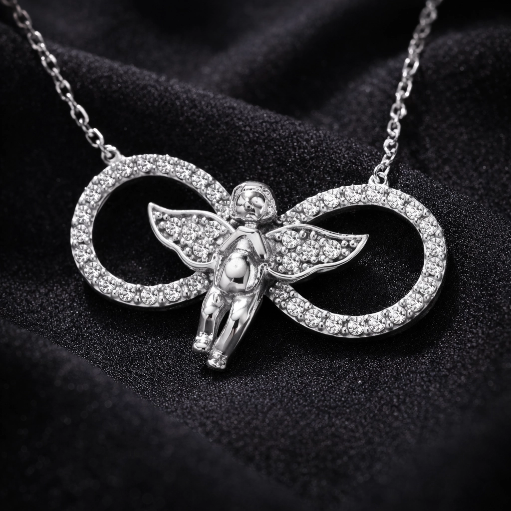Silver Infinity Angel Women’s Necklace