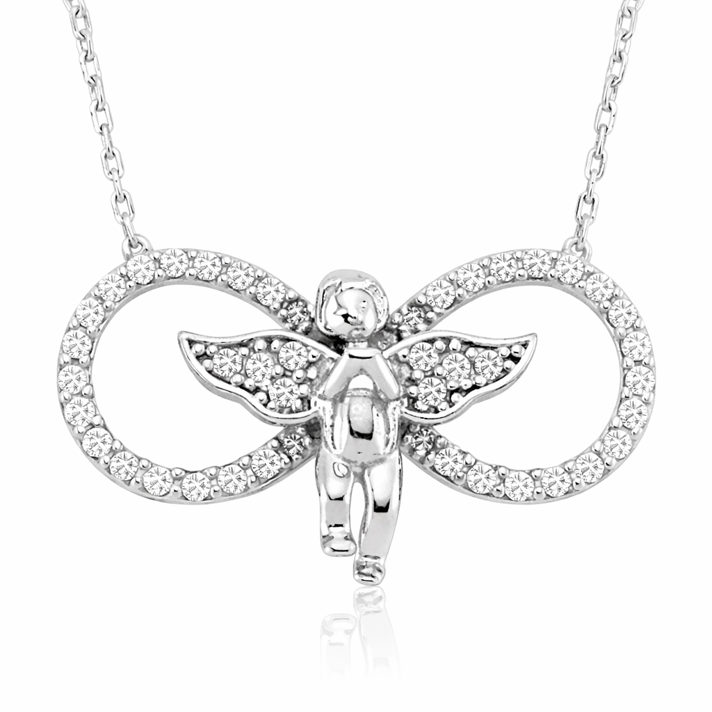 Silver Infinity Angel Women’s Necklace