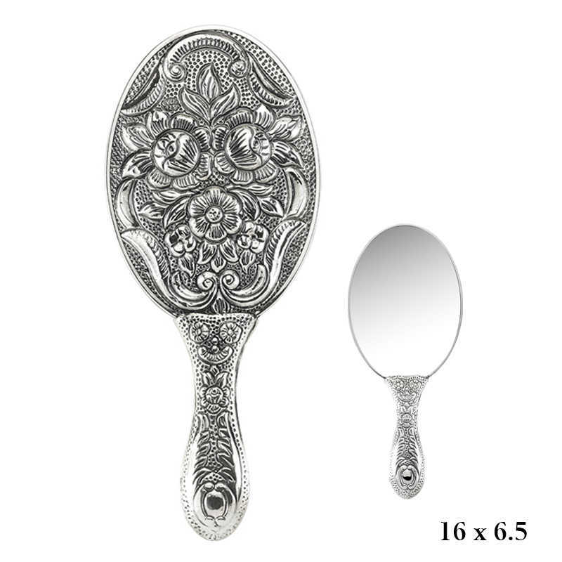 Magnolia Motif Hand Mirror