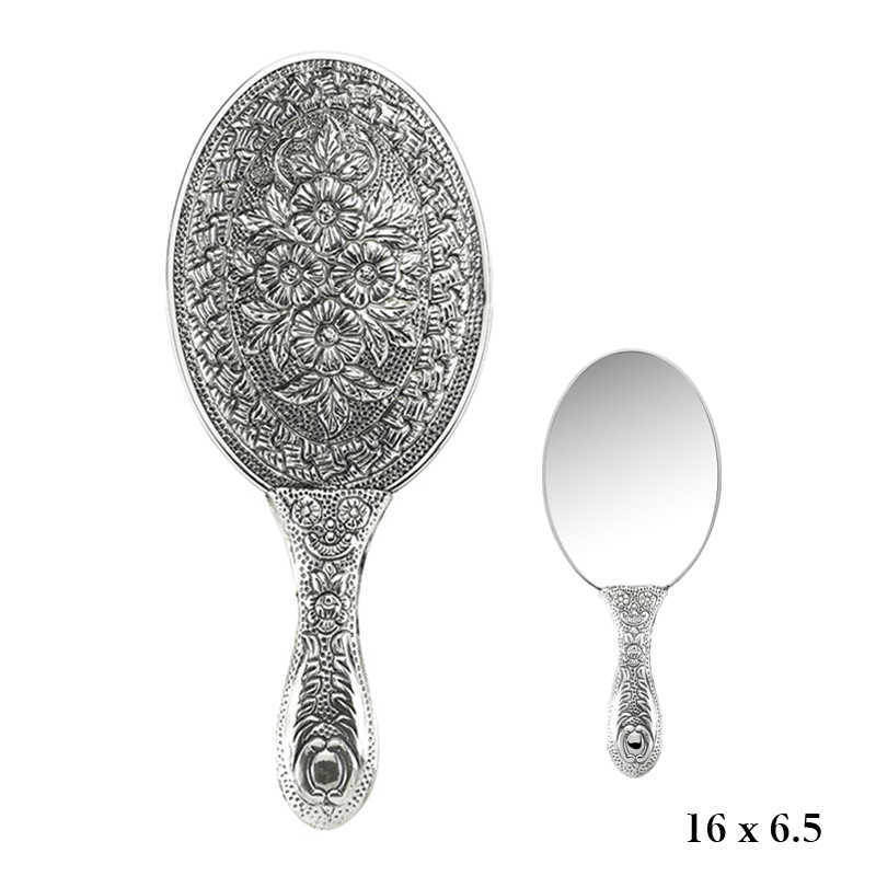 925 Sterling Silver Daisy Patterned Hand Mirror