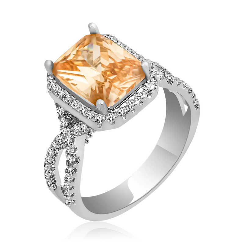 Silver Baguette Square Women’s Ring