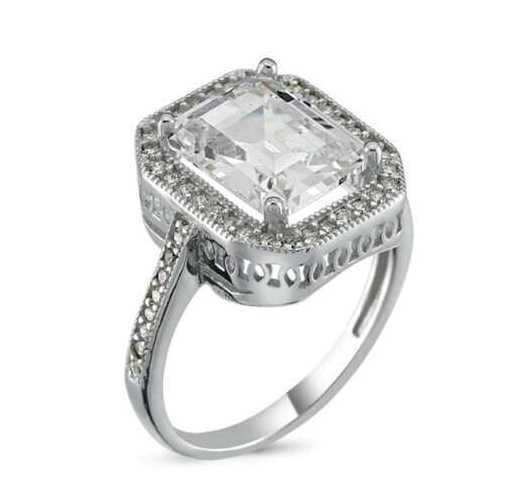 Silver Baguette Square Women’s Ring