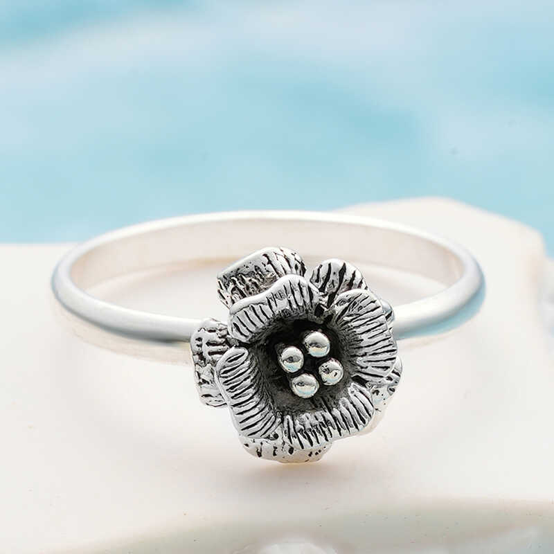 Silver Rose Women's Ring
