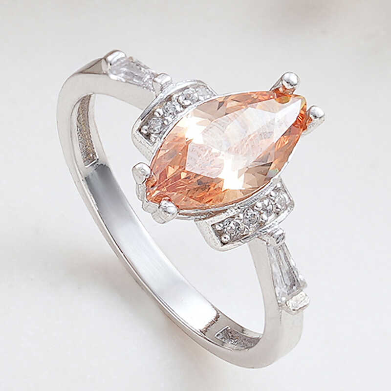 Silver Zircon Stone-set Women's Ring