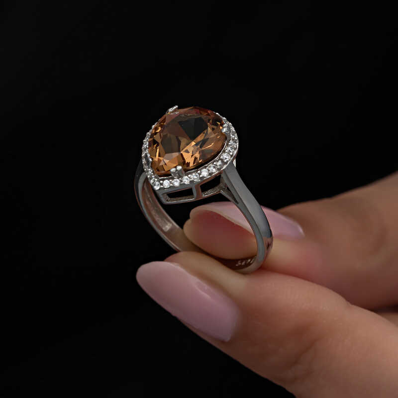 Silver Zultanit Drop Women's Ring